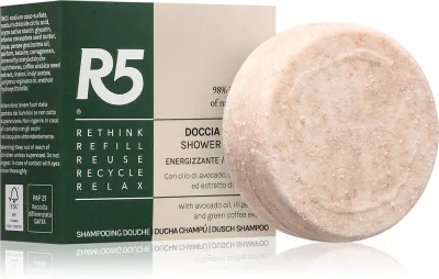 R5 Energizing - шампунь в виде кубика для тела и волос, 70 г