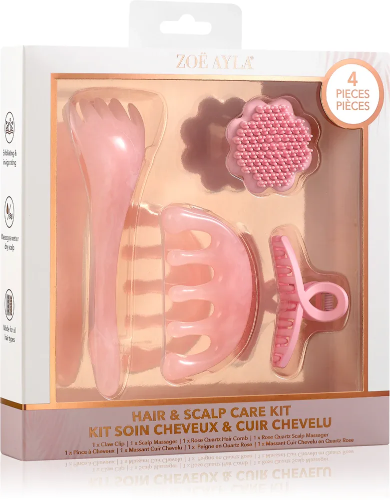 Zoë Ayla Hair & Scalp Care Kit - Подарочный набор для женщин, 4 шт