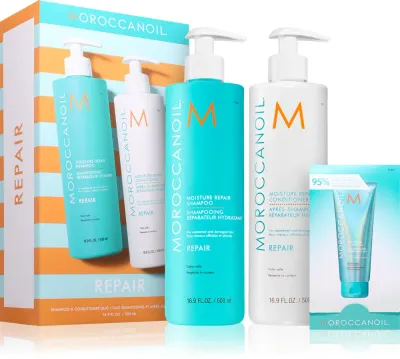 Moroccanoil Repair Shampoo & Conditioner Duo - набор для волос, поврежденных химическими процедурами, 2 мл