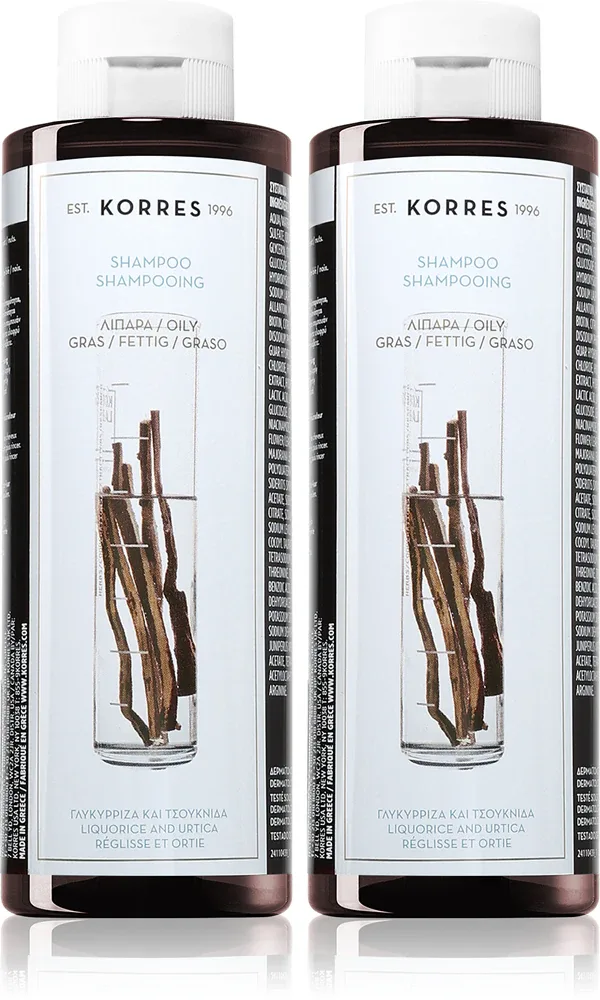 Korres Liquorice and Urtica - Шампунь для жирных волос удобная упаковка, 2 мл