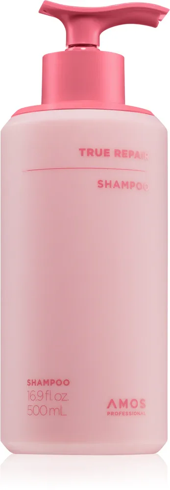 AMOS PROFESSIONAL True Repair Shampoo - шампунь, разглаживающий и восстанавливающий поврежденные волосы, 500 мл