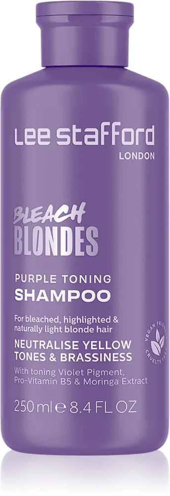 Lee Stafford Bleach Blondes Toning Shampoo - шампунь для волос блонд, нейтрализующий желтоватые оттенки, 250 мл