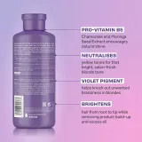 Lee Stafford Bleach Blondes Toning Shampoo - шампунь для волос блонд, нейтрализующий желтоватые оттенки, 250 мл — фото 4