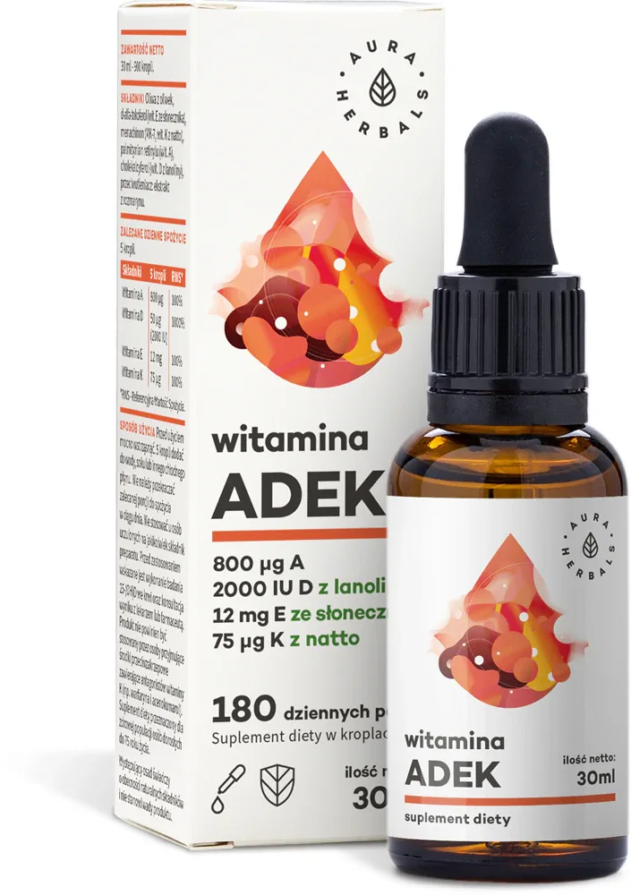 Aura Herbals Witamina ADEK - Капли для поддержки иммунитета, 30 мл