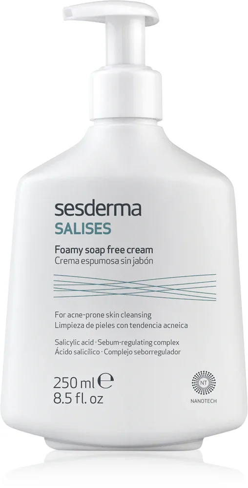 Sesderma Salises Foamy Soap-free Cream - Очищающий гель против прыщей, 250 мл