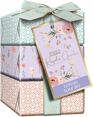 Baylis & Harding Royale Garden Lavender & Rose Hip Tea - набор мыла в кубике подарочное издание, 100 г