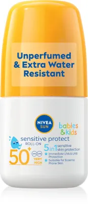 NIVEA SUN Sensitiv - Молочко для загара для детей в ролике SPF 50+, 50 мл