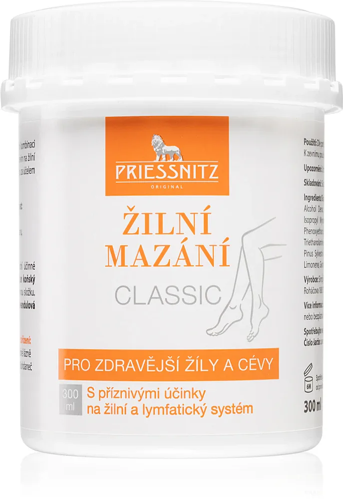 Priessnitz Classic - Крем для массажа благоприятно влияет на кровеносную и лимфатическую систему, 300 мл