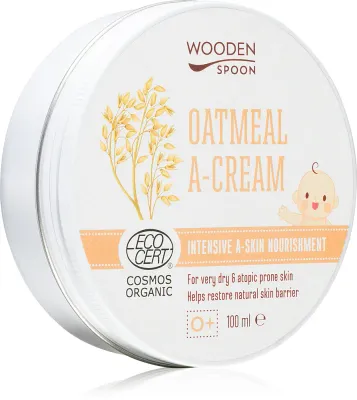 WoodenSpoon Oatmeal A-Cream - Питательный успокаивающий крем для сухой и атопической кожи, 100 мл