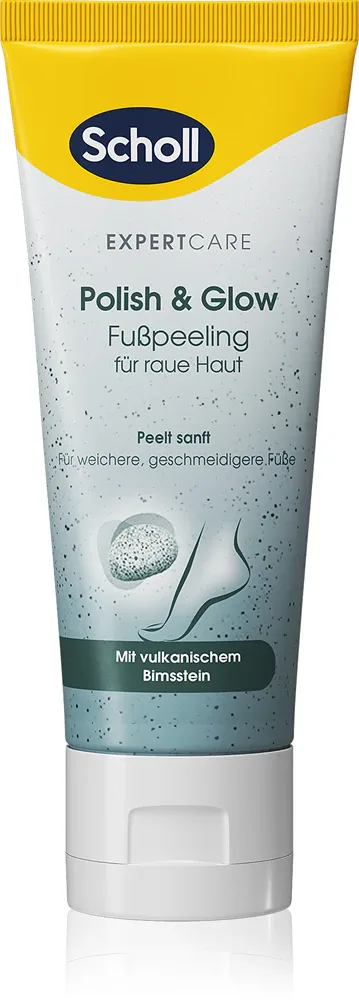 Scholl Foot Cream Polish & Glow - Пилинг для ног, 75 мл