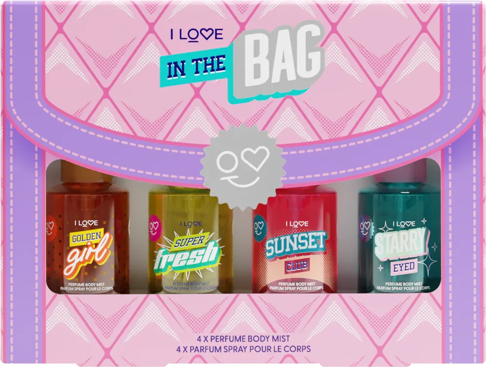 I Love In The Bag - Подарочный набор спреев для тела
