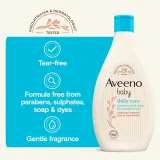 Гель для мытья тела и волос Aveeno Baby Daily Care детский, с экстрактом овса, для новорождённых, 250 мл — фото 5