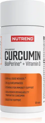 Комплекс с куркумином и витамином D Nutrend Curcumin + Bioperine + Vitamin D, 60 капсул