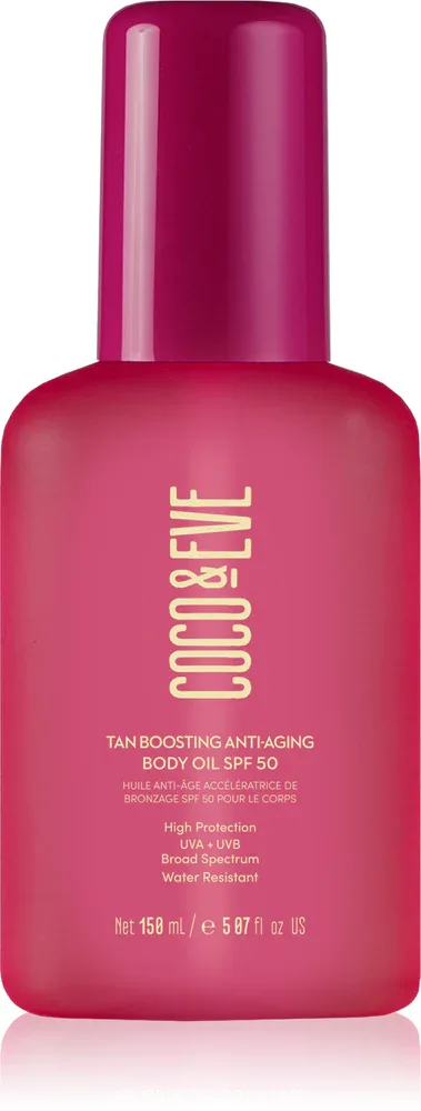 Coco & Eve Sunny Honey Tan Boosting Anti-Aging Body Oil SPF 50 - Масло для загара с защитой от старения кожи SPF 50, 150 мл