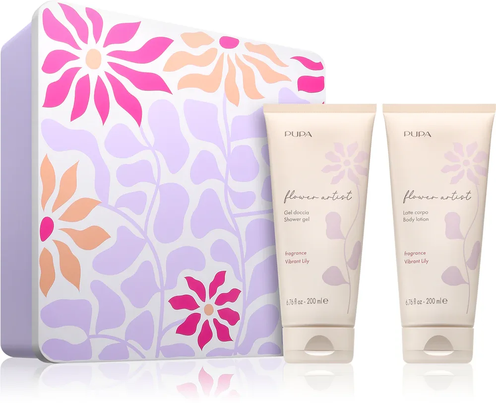 PUPA Milano Flower Artist Kit - Подарочный набор для тела с ароматом яркого лилии z zapachem Vibrant Lily, 1 шт