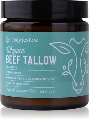 Body Restore Whipped Beef Tallow Balm Eucalyptus & Mint - Питательный крем для тела, 73 мл