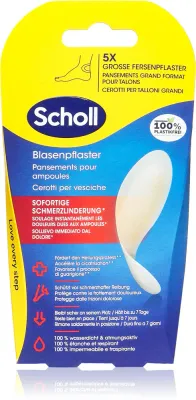 Scholl Dr. Scholl's Blister Plasters - Водонепроницаемый пластырь от мозолей на пятках, 5 шт