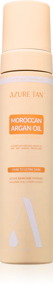 Azure Tan Maroccan Argan Oil - Автозагар: самозагарный крем Dark To Ultra Dark, 200 мл