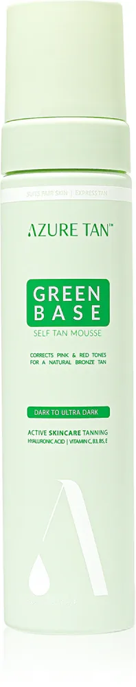 Azure Tan Green Base - Автозагар: самозагарный крем Dark To Ultra Dark, 200 мл