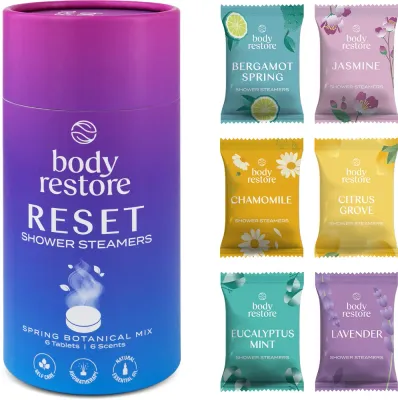 Body Restore Reset Shower Steamers - Таблетки для душа zapachy Spring Botanical Mix, 6 шт