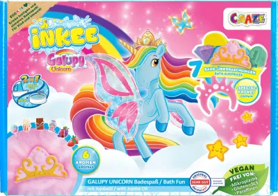 Набор для ванны Craze INKEE Galupy Unicorn детский, подарочный, с бомбочками и солью dla dzieci