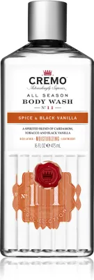 Гель для душа Cremo Spice Black Vanilla Body Wash мужской, увлажняющий, 473 мл