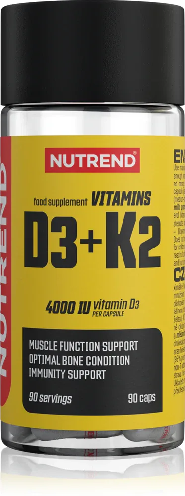 Nutrend Vitamins D3 + K2 - Поддержка здоровья костей и зубов, 90 шт