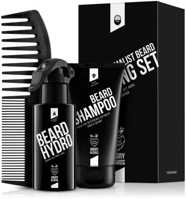 Набор для ухода за бородой Angry Beards Minimalist Grooming Set подарочный, с шампунем и тоником, 1 шт