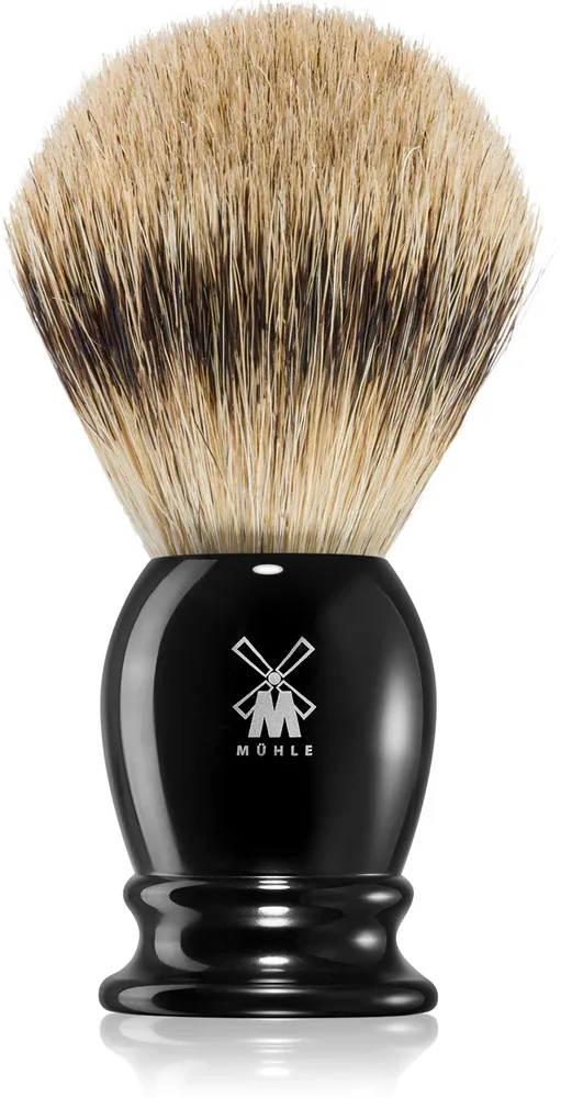 Mühle CLASSIC Silvertip Black - Кисть для бритья с волосом барсука средняя, 1 шт