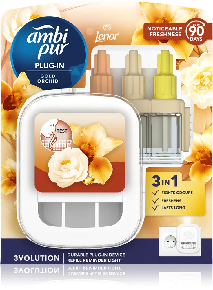 AmbiPur 3volution Gold Orchid - в контексте геля для душа: электрический освежитель воздуха с заполнителем z napełnieniem, 20 мл