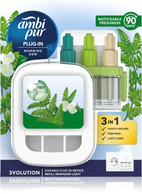 AmbiPur 3volution Morning Dew - в контексте геля для душа: электрический освежитель воздуха с заполнителем z napełnieniem, 20 мл