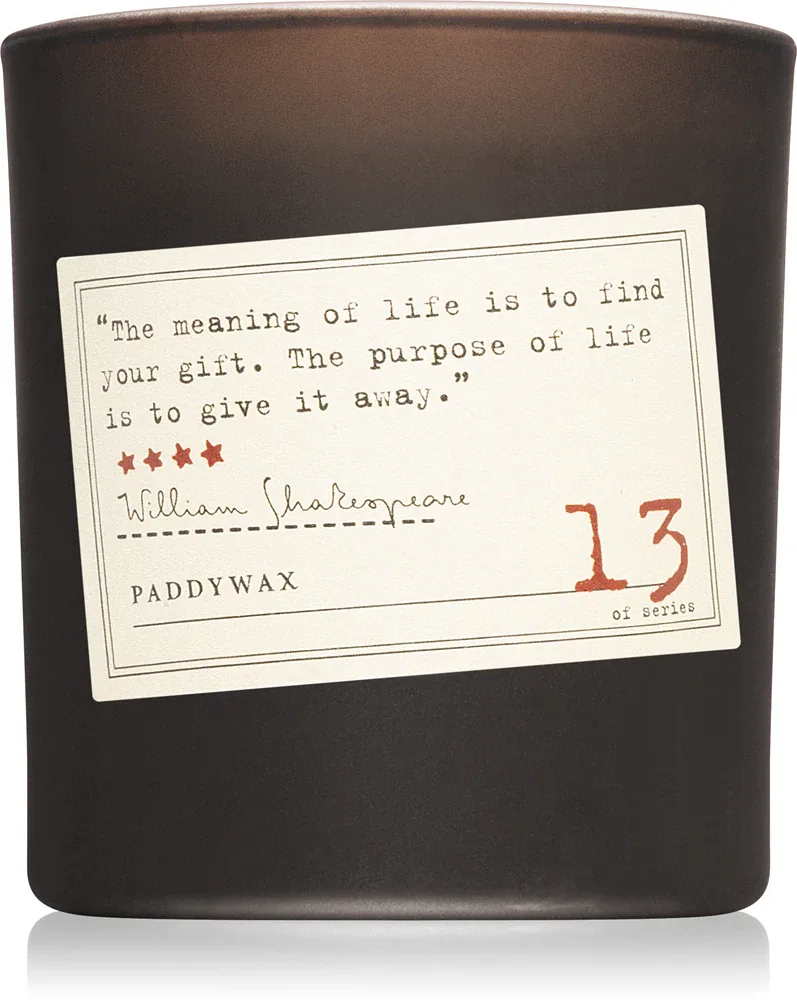 Paddywax Library William Shakespeare - духовая свеча, 184 г