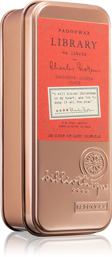 Ароматическая свеча Paddywax Library Charles Dickens, фруктовый и пряный аромат, 56 г