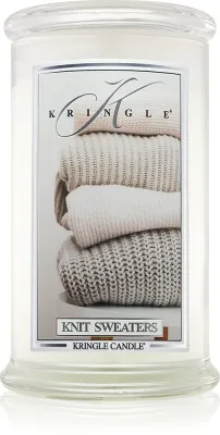Свеча ароматическая Kringle Candle Knit Sweaters с согревающим ароматом, соевый воск, 624 г