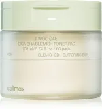 celimax Ji Woo Gae Cica BHA Blemish Toner Pad - Тоник для лица с отшелушивающими частицами для чувствительной кожи с предрасположенностью к прыщам, 60 шт — фото 1