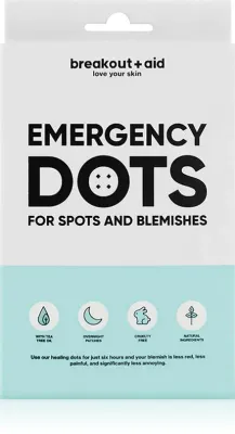Точечные патчи от высыпаний breakout + aid Emergency Dots For Spots and Blemishes с маслом чайного дерева, 72 шт