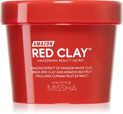 Маска для лица Missha Amazon Red Clay очищающая, с AHA и BHA кислотами, 110 мл