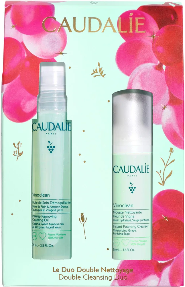 Caudalie Vinoclean Double Cleansing Duo - Праздничный подарочный набор глубоко очищающей косметики