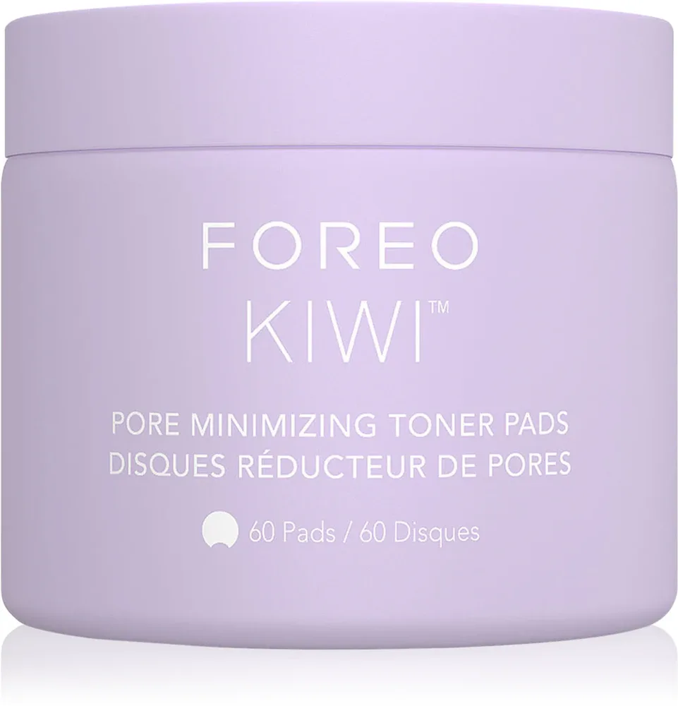 Тонизирующие диски для лица FOREO KIWI Pore Minimizing Toner Pads двусторонние, с экстрактами гамамелиса и ромашки, 60 шт