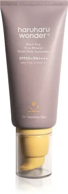 Haruharu Wonder Black Rice Pure Mineral Relief Daily Sunscreen - Смягчающий минеральный защитный крем SPF 50+, 50 мл