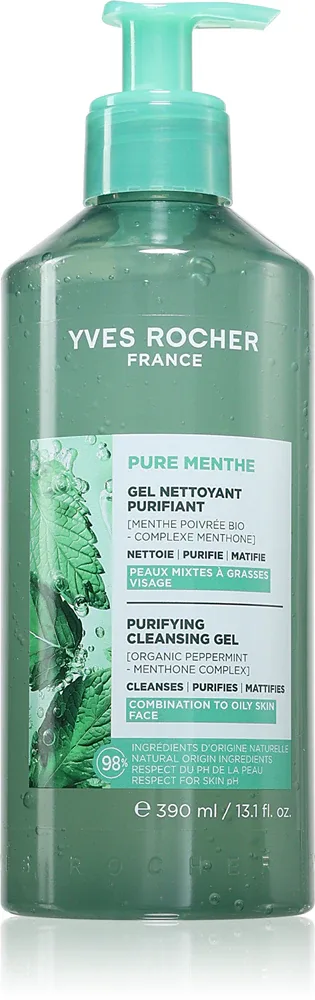 Yves Rocher Pure Menthe - Глубоко очищающий гель, 390 мл