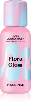 MAMONDE Flora Glow Rose Liquid Mask - Увлажняющая маска для лица с эффектом отшелушивания, 80 мл