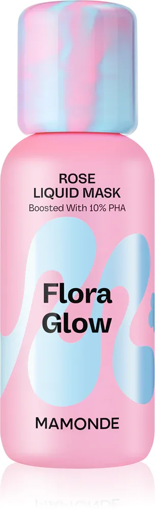 MAMONDE Flora Glow Rose Liquid Mask - Увлажняющая маска для лица с эффектом отшелушивания, 80 мл