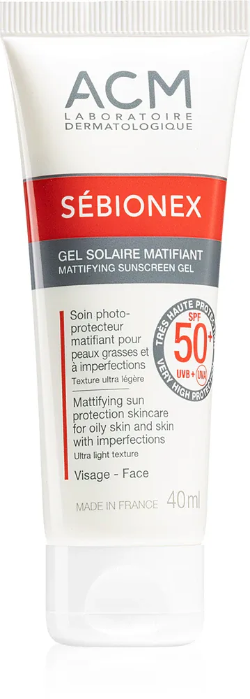 ACM Sébionex SPF 50+ - Матирующий гель для лица, 40 мл