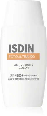 ISDIN FotoUltra 100 Active Unify Color Depigmentant SPF50+ - Защитный тонирующий флюид для лица, 50 мл