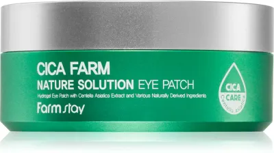 Патчи для кожи вокруг глаз Farmstay Cica Farm Nature Solution увлажняющие, для любого типа кожи, 60 шт