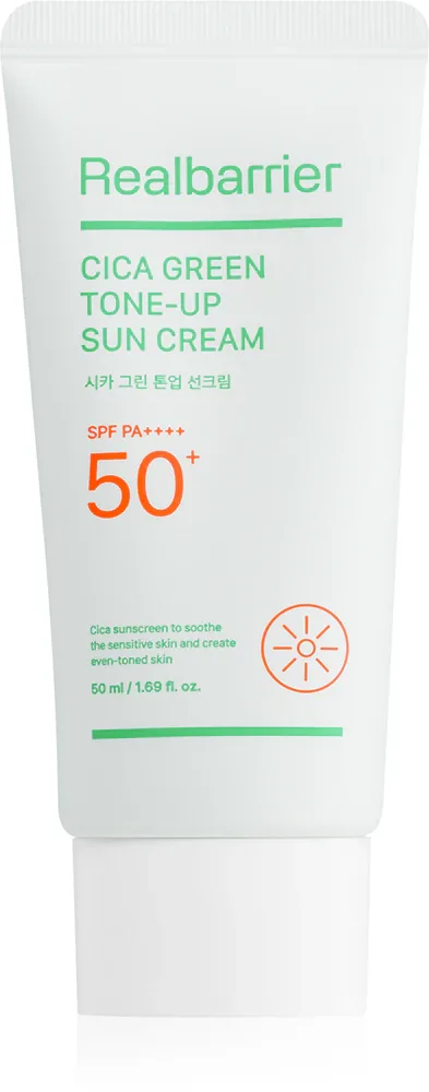 Real Barrier Cica Green Tone-Up Sun Cream - Увлажняющий солнцезащитный крем SPF 50+, 50 мл