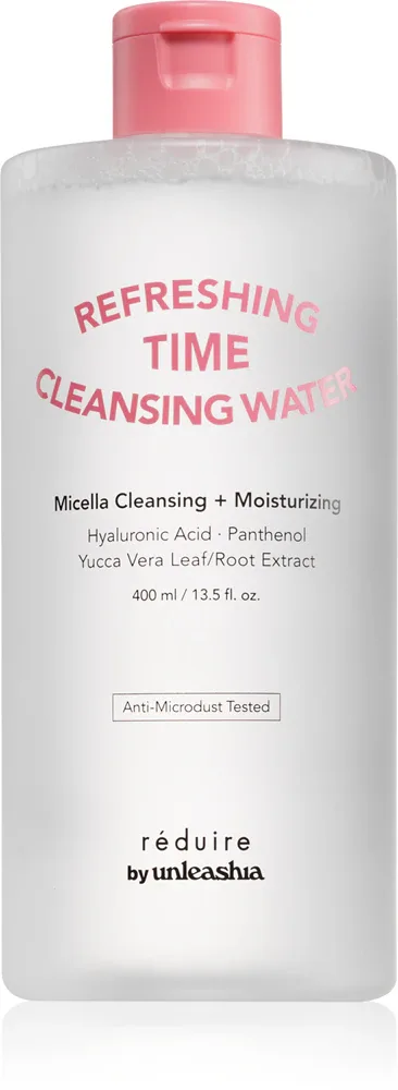 Unleashia Reduire Refreshing Time Cleansing Water - Нежный очищающий раствор с гиалуроновой кислотой, 400 мл