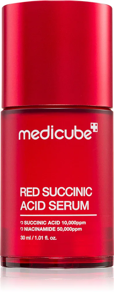 Medicube Red Succinic Acid Serum - в контексте того, что это сыворотка для лица: увлажняющая сыворотка с эффектом осветления, 30 мл