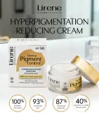 Lirene Derma Pigment Control Cream SPF 50 - Крем для лица, осветляющий и увлажняющий пигментные пятна SPF 50, 50 мл — фото 3